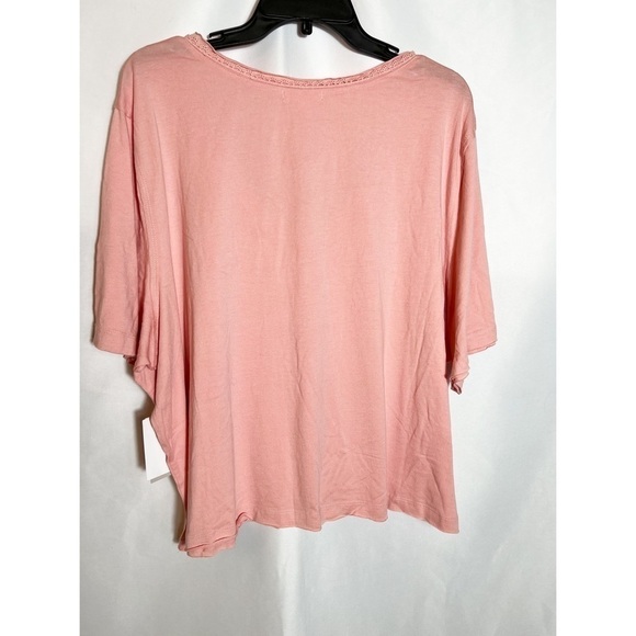 NWT BP. Oversized Lace Trim T-Shirt in Pink - Picture 3 of 3